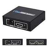 1PLUS HDMI Splitter 1x2 1 Port HDMI Powered Splitter Ver 1.3 Certified for Full HD 1080P & 3D Support(One Input To Two Outputs)