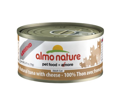 Almo Nature HQS  Legend  Natural Cat Tuna with Cheese (24 Pack of 2.47 oz/70g cans)
