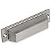 Southern Hills Brushed Nickel Cup Pulls - Pack of 5 - Craftsman Bin Pulls - Satin Nickel Finish - 4.5 Inch Total Length - SH014-SN-5