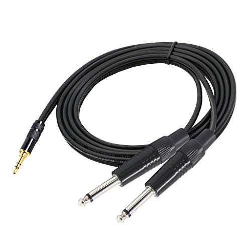 Aobiny Cables,Male 3.5mm1/8 to 6.35mm 1/4 Male TRS Stereo Audio AUX Cable PC for iPod 3/5 (A)