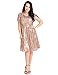 ACKKIA Womens Sequin Cocktail Party Short Sleeves Bridesmaid A Line Skater Dress