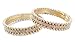 Traditional Bollywood Fashion Gold Tone Faux Pearl Polki Indian Bangle Ethnic Partywear Jewelry MB-18 (2.4 Inches)