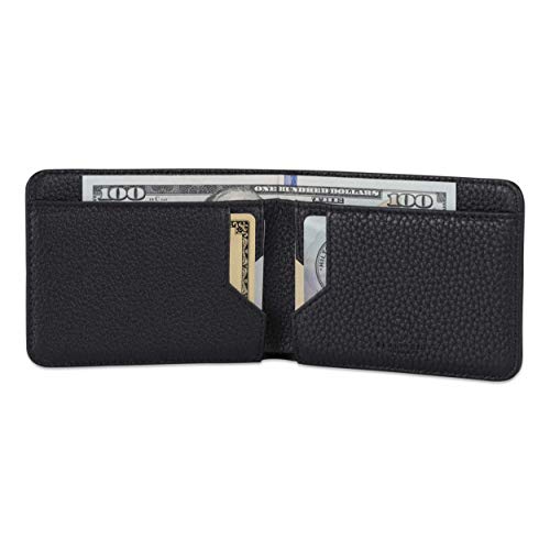 Vaultskin MANHATTAN Slim RFID Blocking Bifold Leather Wallet for Men - Minimalist Front Pocket Card Holder, Holds 9 Cards & Cash, Premium Italian Leather