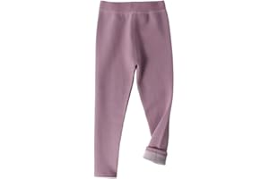 BGMINGYI Baby Toddler Girls Winter Fleece Lined Leggings Warm Full Length Pants Basic Cotton Thick Tights