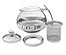 Chef's Star Premium Glass Tea Pot & Infuser - Stainless Steel, 25 oz