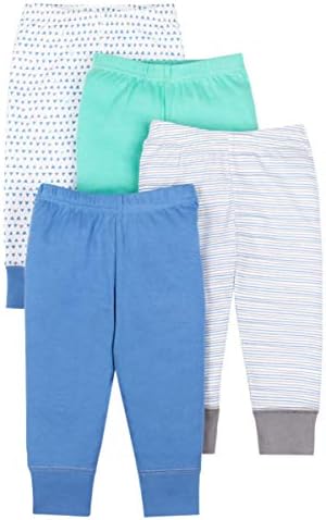 Lamaze Organic Baby Baby Boys Pull on Jogger 4 Pack Pants