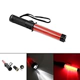 KMCAV Camping Light 3-Mode Adjustable Traffic Safety Light Baton 10 LED Bulbs Road Safety Control Warning Flashlight with Strong Magnet/Warning