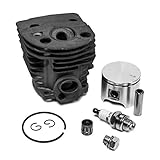 46MM Cylinder & Piston Kit Assembly And Upper Gasket Set For Husqvarna 55 51