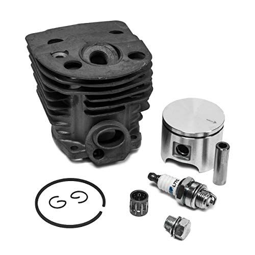46MM Cylinder & Piston Kit Assembly And Upper Gasket Set For Husqvarna 55 51