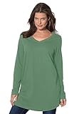 Roamans Women's Plus Size V-Neck Max Tunic