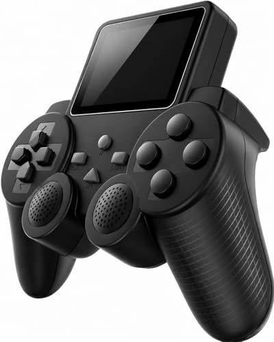Video Game Retrô Controle Com Mais de 500 Jogos Clássicos Tela LCD Mini Console Gamepad Plug and Play Retrô | Diversão Instantânea | Preto