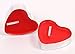 G2PLAY Heart Shaped Smokeless Candles, 50PCs Set Romantic Love Candle Bulk for Wedding, Birthday, Party, Halloween, Christmas, Festival (Red)