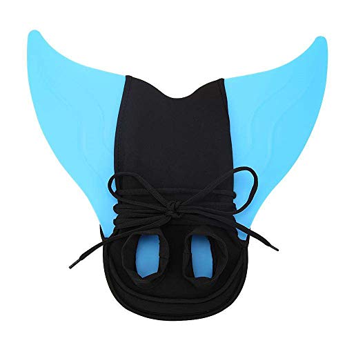 TechCode Swim Fins, Swimming Foot Flipper Mermaid Training Fin Swimming Foot Flipper Diving Feet Watersport Accessories Summer Diving Feet Tail Pool Swim Sets for Adults Teens(Blue)
