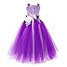 FAYBOX Pageant Wedding Flower Girl Dress Crossed Back Bow Feather Sash Fluffy
