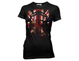 Dr Who Tardis Union Jack Glow Juniors T-shirt (Large)