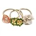 Jiaqee Baby Girl Headband Set - 6 Pcs Crystal Pearls Flower Soft Elastic Nylon HairBand Hair Ties For Toddler Gift