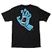SANTA CRUZ Men's S/S T-Shirt Screaming Hand Skate T-Shirt - Black, Size: Large