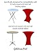 Goldstream Point Red 32 Inch Round x 43 Inch Tall Spandex Cocktail Tablecloth Folding Cover Stretch