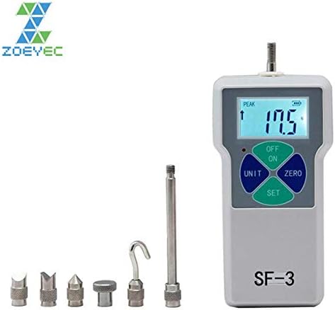ZOEYEC SF Series Economical Digital Portable Push Pull Gauge Force Gauges Tool Dynamometer (SF-3)