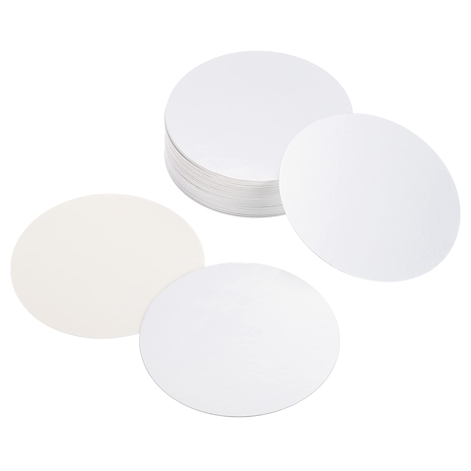 Photo 1 of PATIKIL 95mm/3.74" Aluminum Foil Cap Liner, 150 Pack Resistant Tamper Induction Heat Sealer Sealing Liners for PET Plastic Bottle Jar Lid