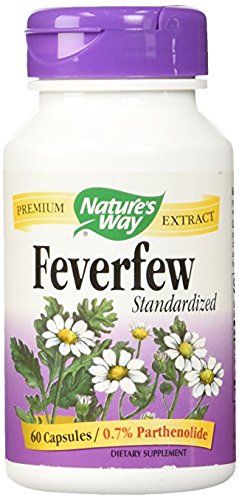 Natures Way Feverfew Standardized 60 Vegetarian Capsule, 60 ct