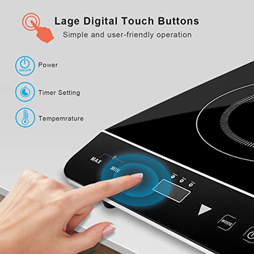 PortableInductionCooktopJeroop1800WattInductionCookerwithSensorTouchSafetyLockEnergy