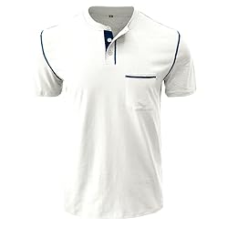 Men's Fashion Henley Shirt Classic Short/Long