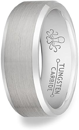 TUNGSTEN Basic Wedding Band Ring For Men Women 6mm or 8mm