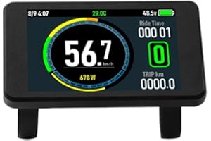 T8 Colorful LCD Display for E-for Bike with 24V-72V Input Range, Compatible with for KT Protocol, 2#, 5S, KDS and for Bafang 
