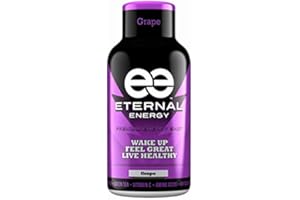 LXR BIOTECH Eternal Energy shot GRAPE flavor 2oz - 12 Pack - Vitamin B, Vitamin C, Amino Acids, Antioxidants, Caffeine, Quercetin, Taurine, Green Tee