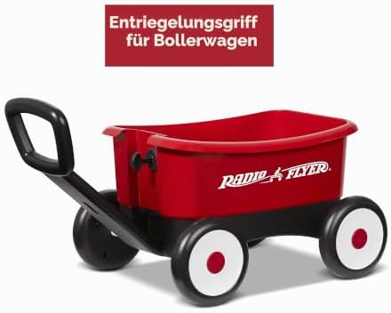 Push & Pull Walker Wagon, roter 2-in-1 Spielzeug-Walker-Wagen für Kleinkinder, für 1–4 Jahre