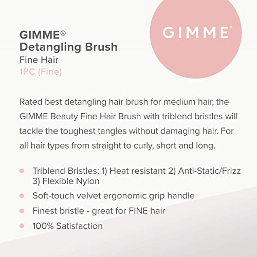 Gimme Beauty Fine Hair Brush DamageFree Detangling Brush Hair