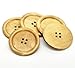 PEPPERLONELY Brand 10PC Natural 4 Holes Large Wood Painting Sewing Buttons 50mm (2 Inch)