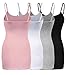 ShezPretty 4 Pack - Women's Basic Cami with Adjustable Spaghetti Straps Tank Top
