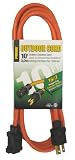 Prime EC501610 10-Foot 16/3 SJTW Medium Duty Extension Cord, Orange