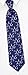 Wild Ties Caffeine Molecule Navy Blue Microfiber Tie