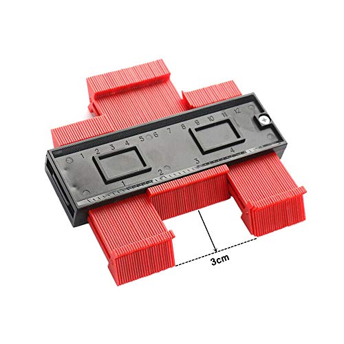 Contour Duplications Gauge Profile Gauge, High Accuracy Easy Master Outline Gauge Marking and Measuring Tool Plastic Digital Caliper Woodwork Tools and Accessories