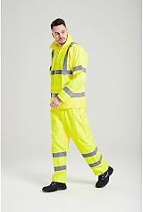 Portwest H441 Waterproof Hi Vis Rain Trousers Yellow Large view 6