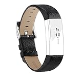 POY Replacement Bands Compatible for Fitbit Alta and Fitbit Alta HR, Genuine Leather Wristbands