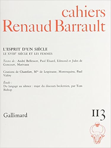 Avoir Images Cahiers Renaud Barrault 113 L Esprit D Un Siecle Collectifs dernière salutations