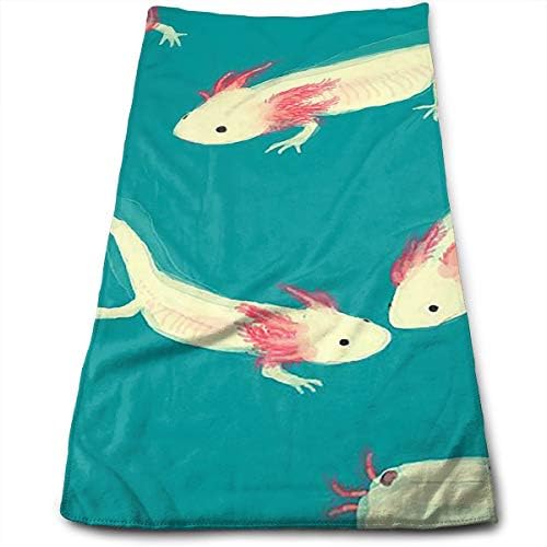 QUCHEN TOWEL Family Axolotl Ultra Soft & Absorbent Hand Bath Shower Towels 11.8"x27.5"