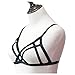 Womens Sexy Goth Harness Strappy Cupless Body Caged Bra,Black,One Size