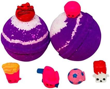 GRAPE SHOPKINS -Set of TWO- toy bath bombs, toy, birthday gift, gift for her, shopkins, kids bath bombs,