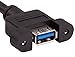 Cable Leader 1ft USB 3.0 Panel-Mount Type A Male to Type A Female Cable