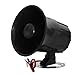 XINFLY Wired Alarm Siren Horn 1-Tone 15W DC 12V Outdoor with Bracket for Home Security Protection System