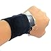 Bluelans Sports Black Wristband Sweatband with Zipper and Wrist Wallet