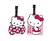 CellDesigns Set of 2 Cartoon Luggage Tag with Adjustable Strap (2 Pack Hello Kitty)