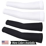 Compression Sport Arm Sleeve UV Protection for Golf Basketball Cycling 2 Pairs