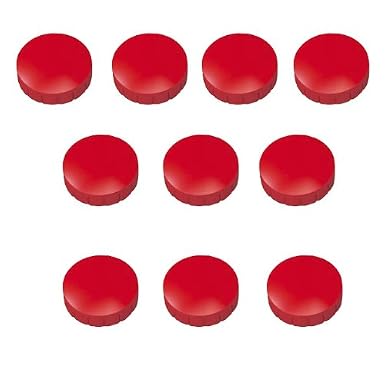 Pin-Set 20 x 11 x 7 mm, Farbe: Rot, Magnettafel, Kühlschrank, Tafel/Whiteboard