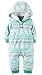 Carters Girl's Fleece Hooded Two Pocket Bodysuit Romper